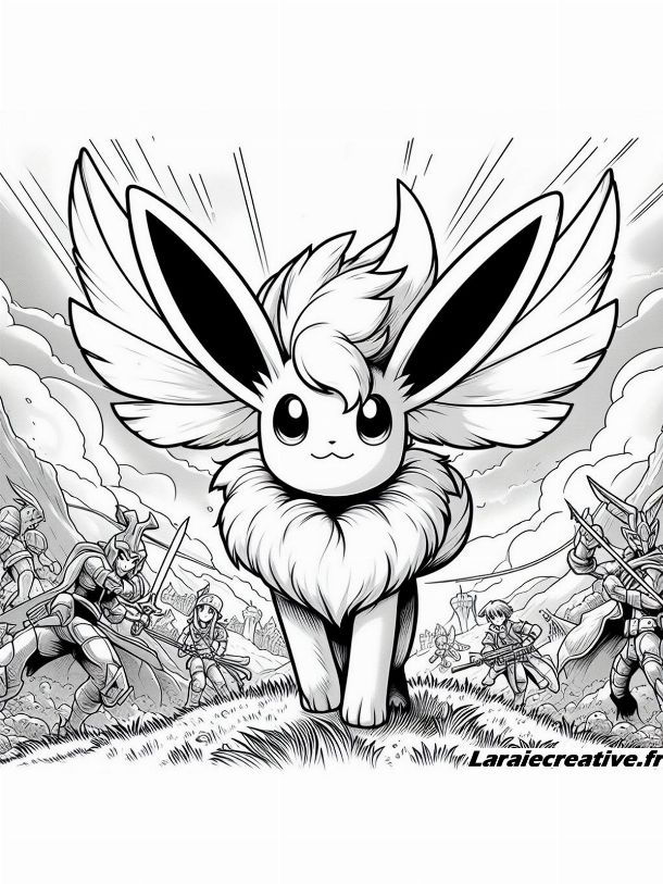 Beau coloriages Pokémon Evoli