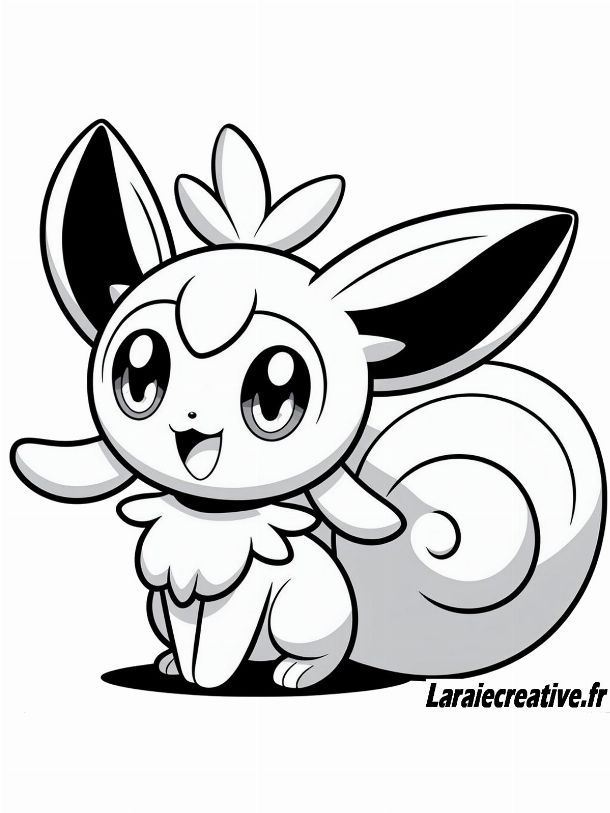Coloriage Pokémon Evoli facile