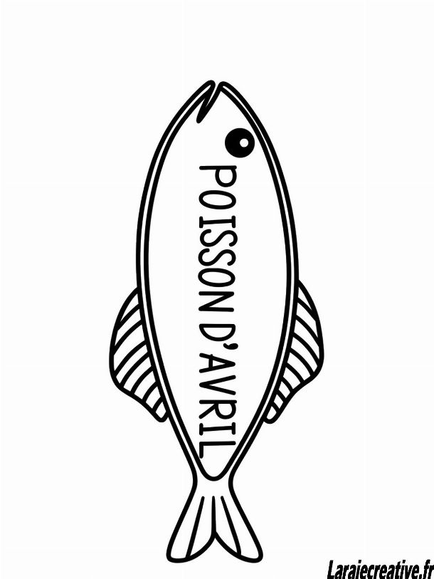 coloriage poisson d'avril