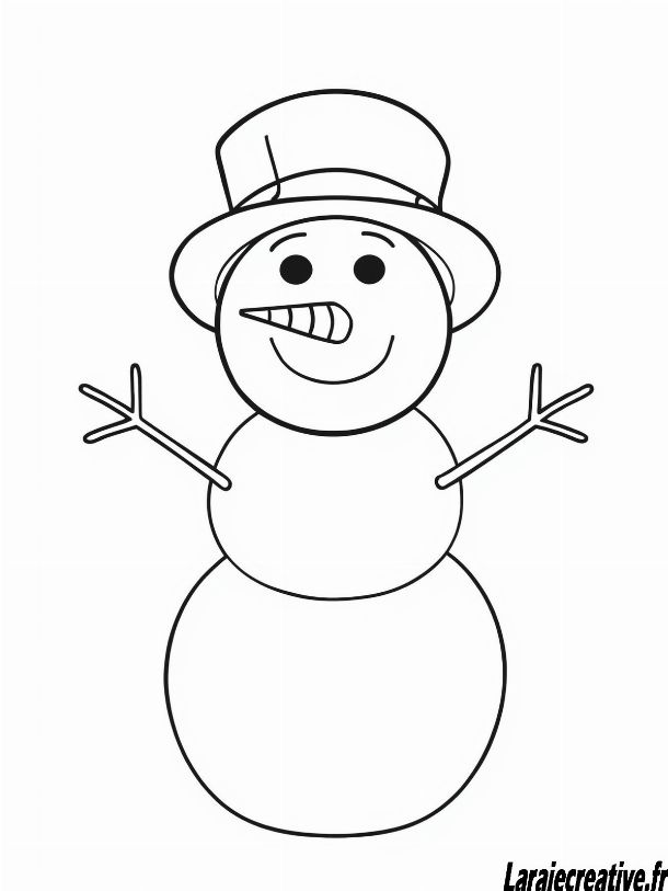 coloriage Bonhomme de neige