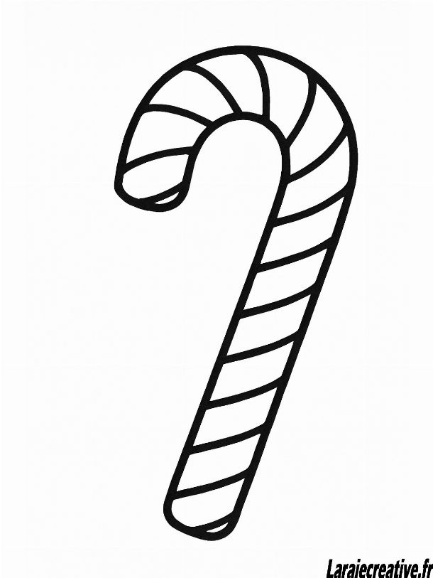 coloriage Canne de Noel
