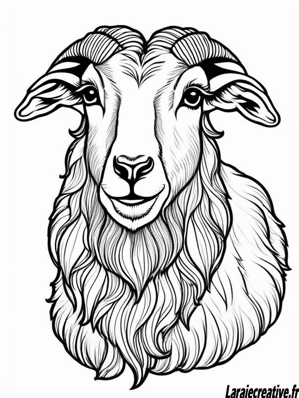 coloriage chevre