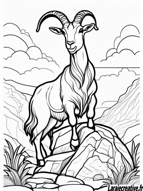 coloriage chevre facile
