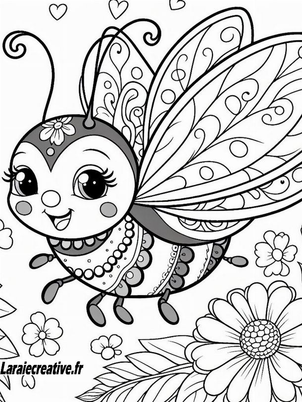 coloriage coccinelle à imprimer