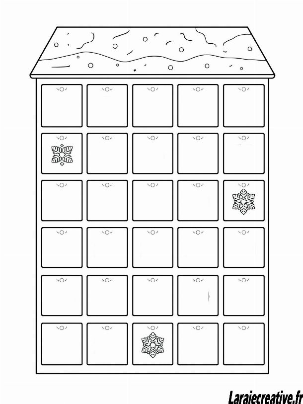 coloriage calendrier de l Avent a imprimer