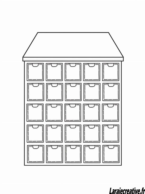 coloriage calendrier de l Avent facile et gratuit