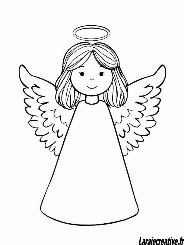 coloriage Ange de Noel