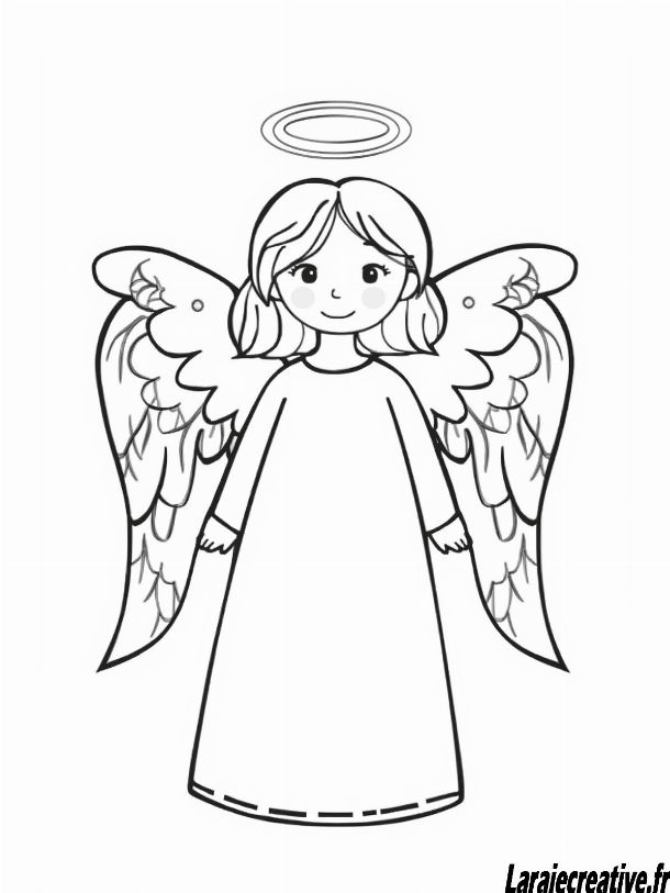 coloriage Ange de Noel a imprimer pdf
