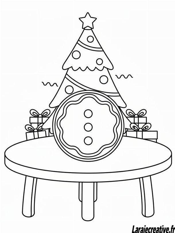 coloriage biscuits de noel