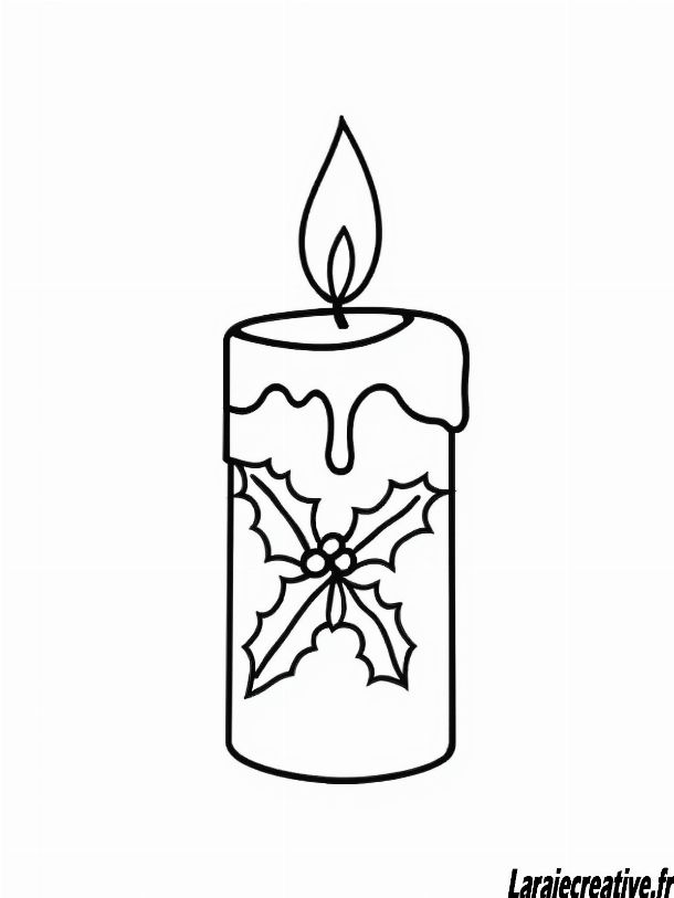 coloriage Bougie de Noel maternelle