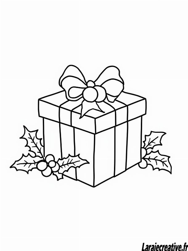 dessin cadeau de noel facile