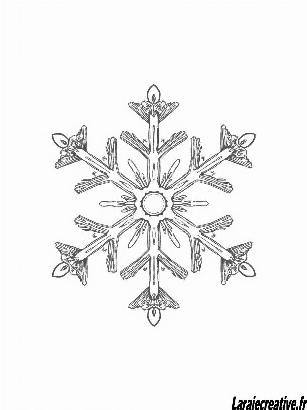 coloriage Flocon de neige a imprimer