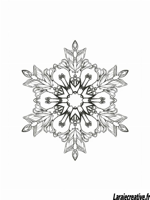 coloriage Flocon de neige gratuit