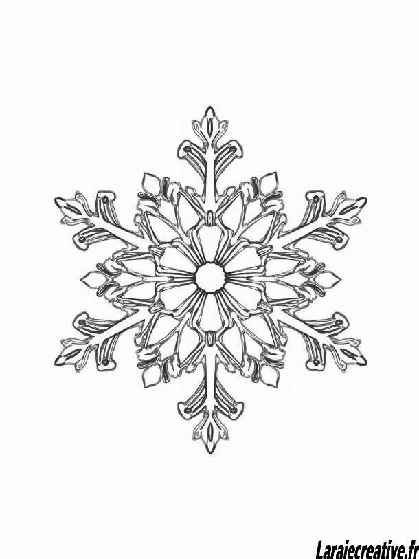 coloriage Flocon de neige facile