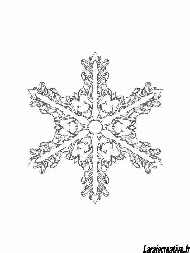 coloriage Flocon de neige a imprimer pdf