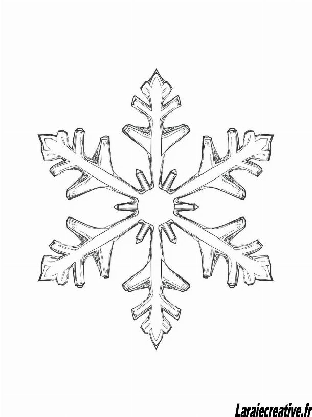 coloriage Flocon de neige facile et gratuit