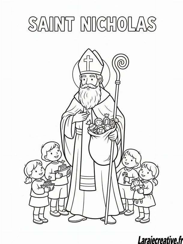 coloriage Saint nicoals