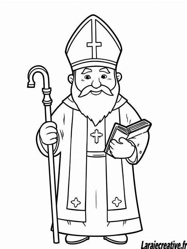 coloriage Saint nicoals gratuit