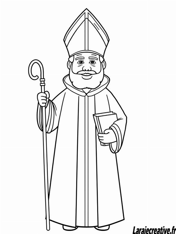 coloriage Saint nicoals a imprimer pdf
