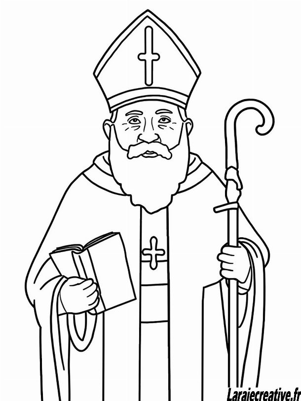 coloriage Saint nicoals a imprimer gratuit