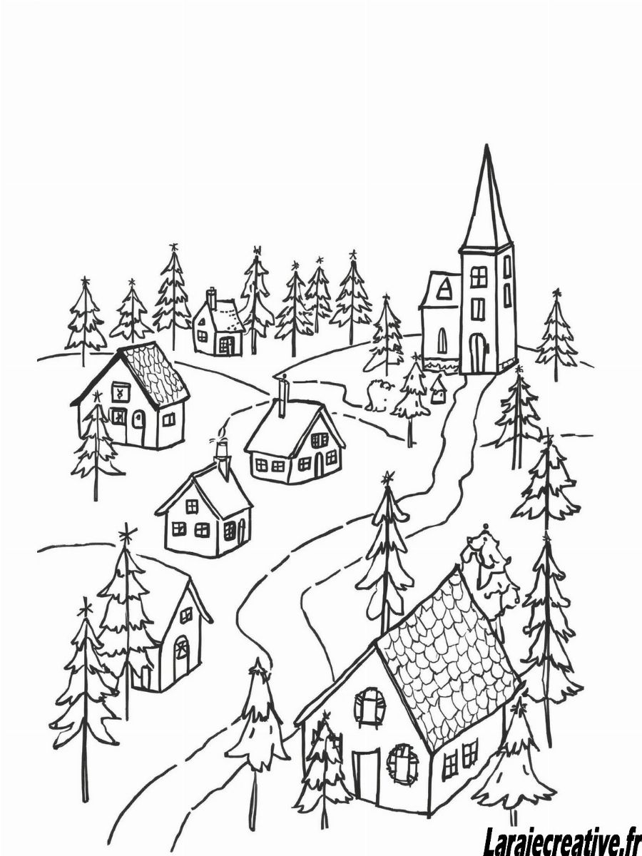 dessins-de-village-de-no-l-imprimer-gratuitement