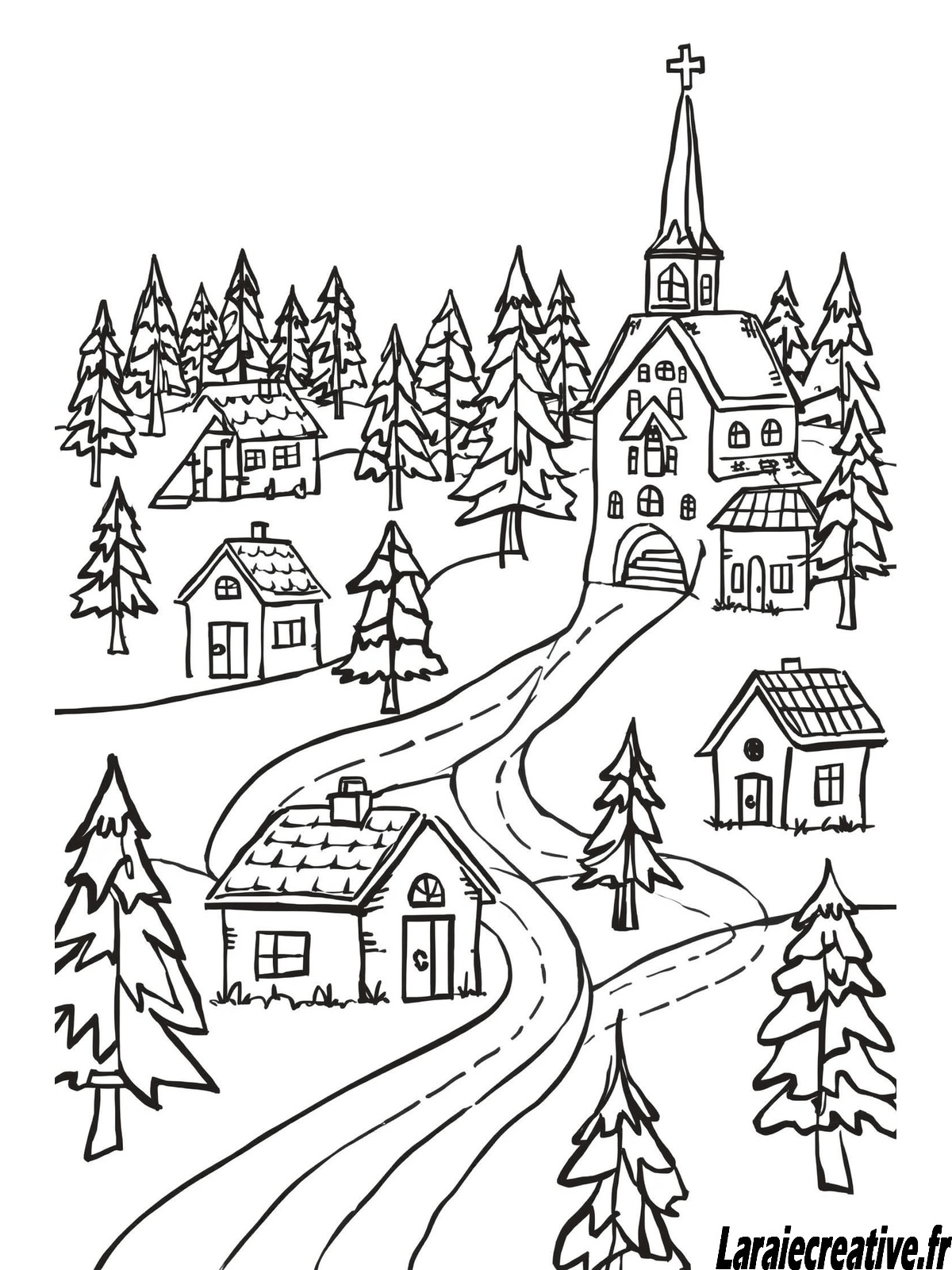 dessins-de-village-de-no-l-imprimer-gratuitement