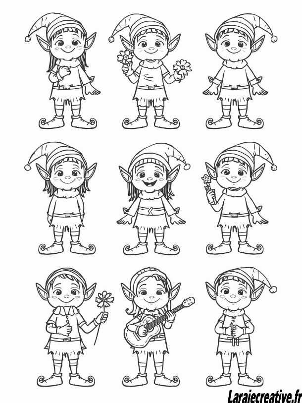 coloriage elfe