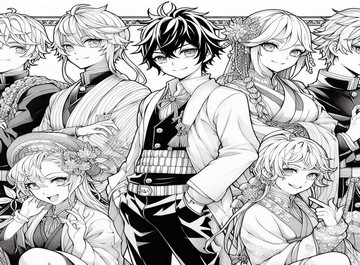 Dessins à imprimer des héros japonais préférés