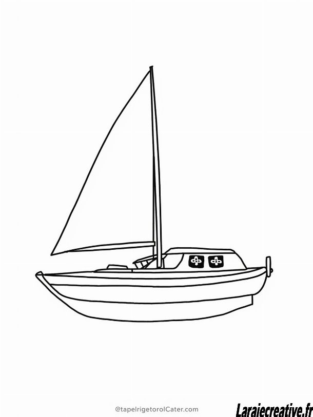 coloriage bateau a imprimer