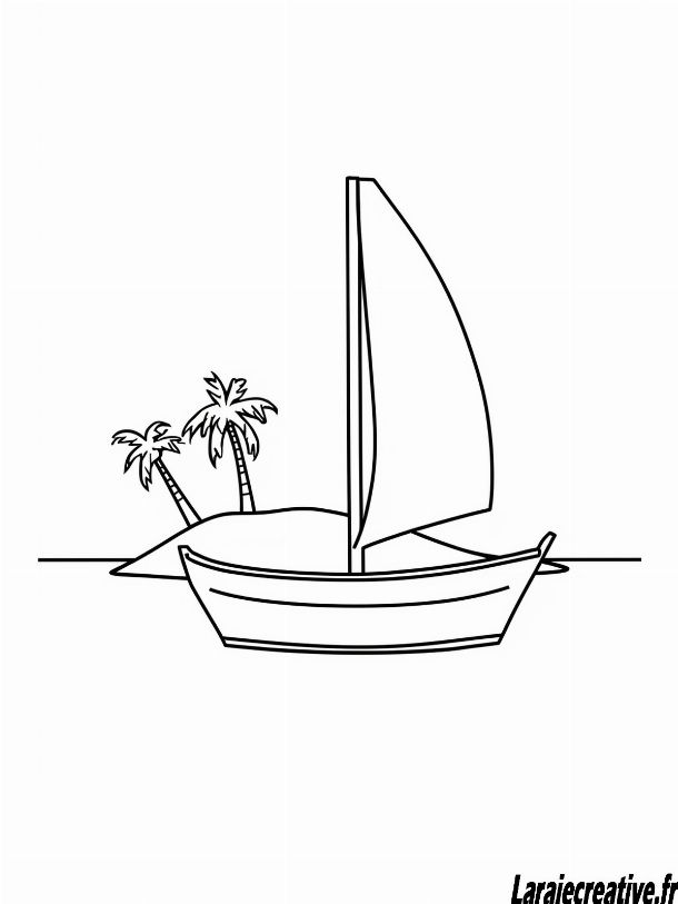 coloriage bateau