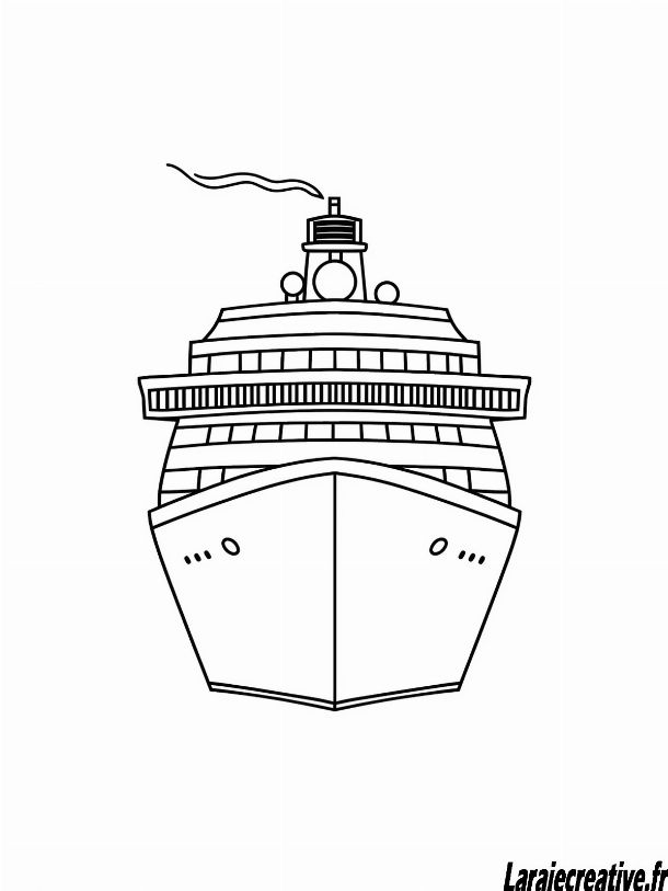coloriage bateau facile
