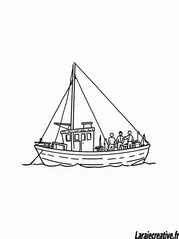 coloriage bateau maternelle