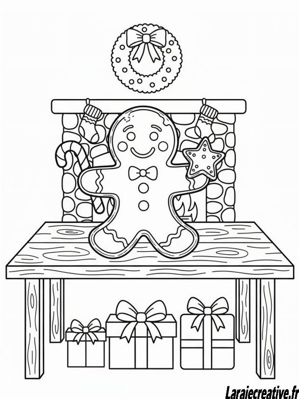 coloriage sablés de noel