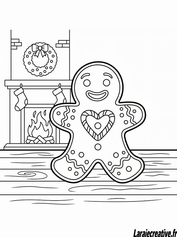coloriage biscuit de noel