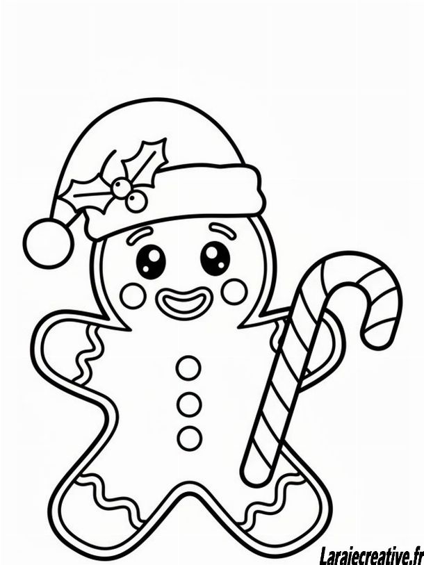 coloriage biscuit pere noel