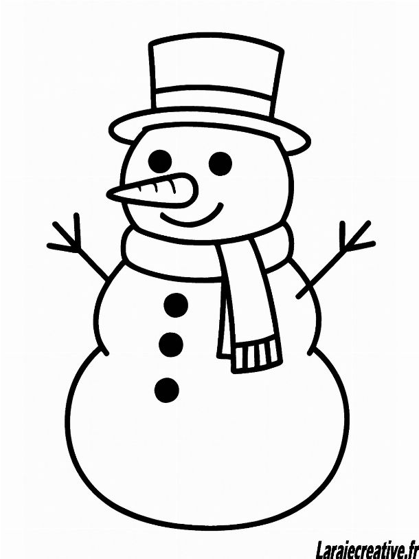 coloriage bonhomme de neige a imprimer gratuit