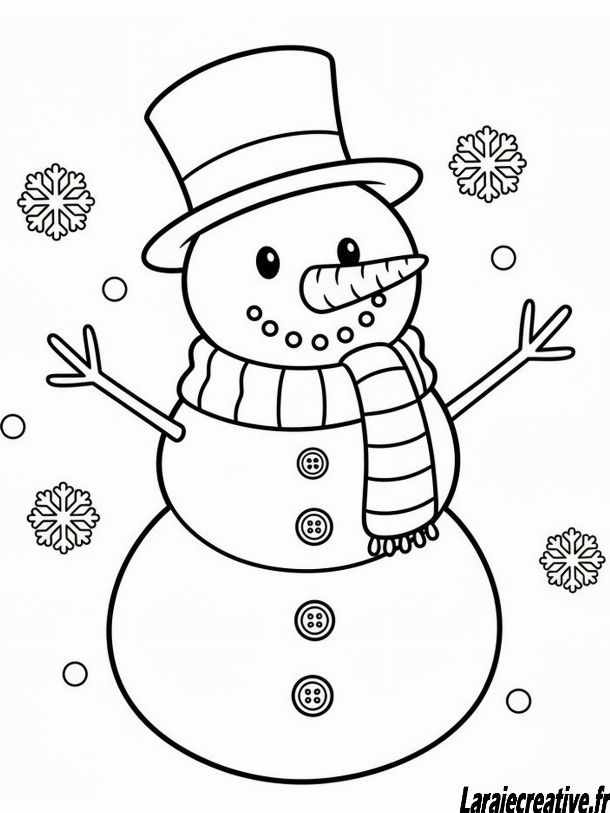 coloriage bonhomme de neige pdf