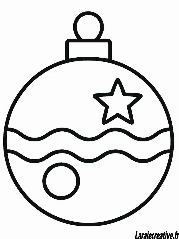 coloriage de boule de noel