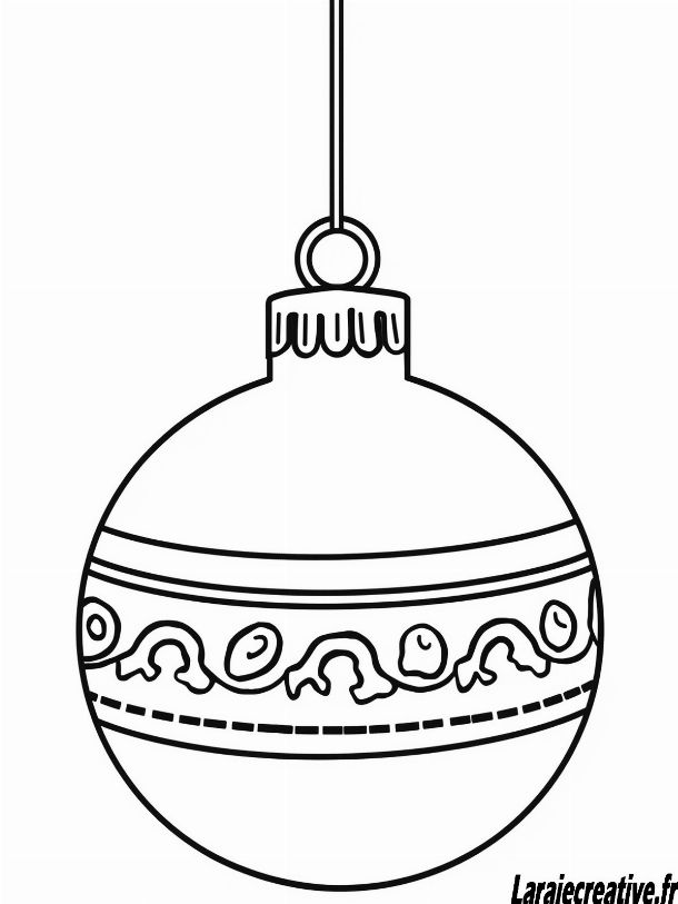 dessin de boule de noel facile