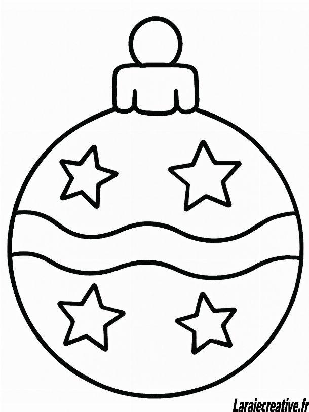 coloriage boule de noel facile