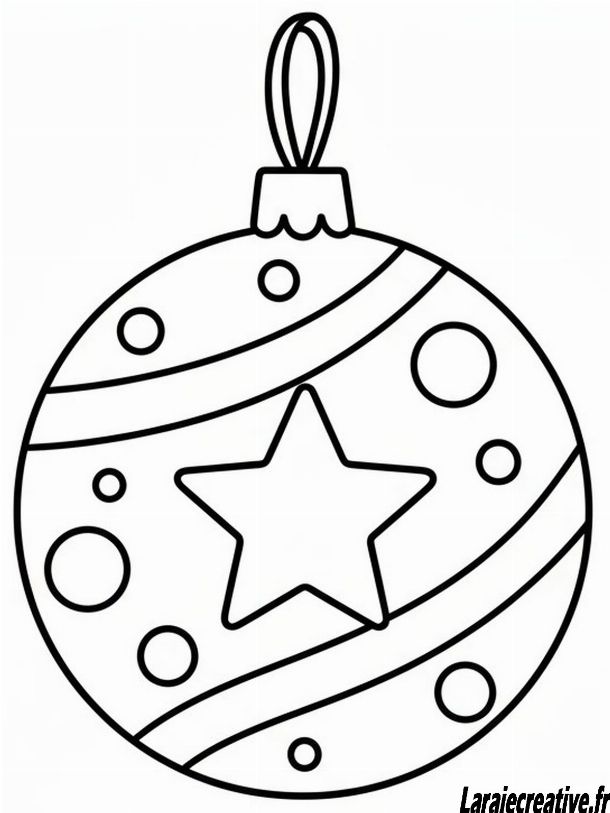 coloriage boule de noel vierge