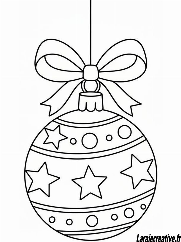 coloriage boule de noel vide