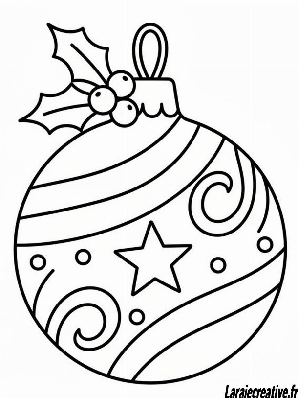 coloriage boule de noel ps