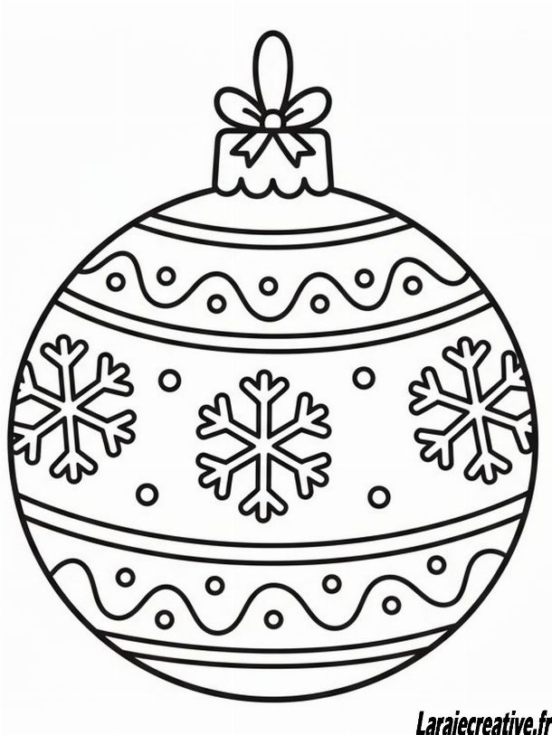 coloriage de boule de noel a imprimer gratuit