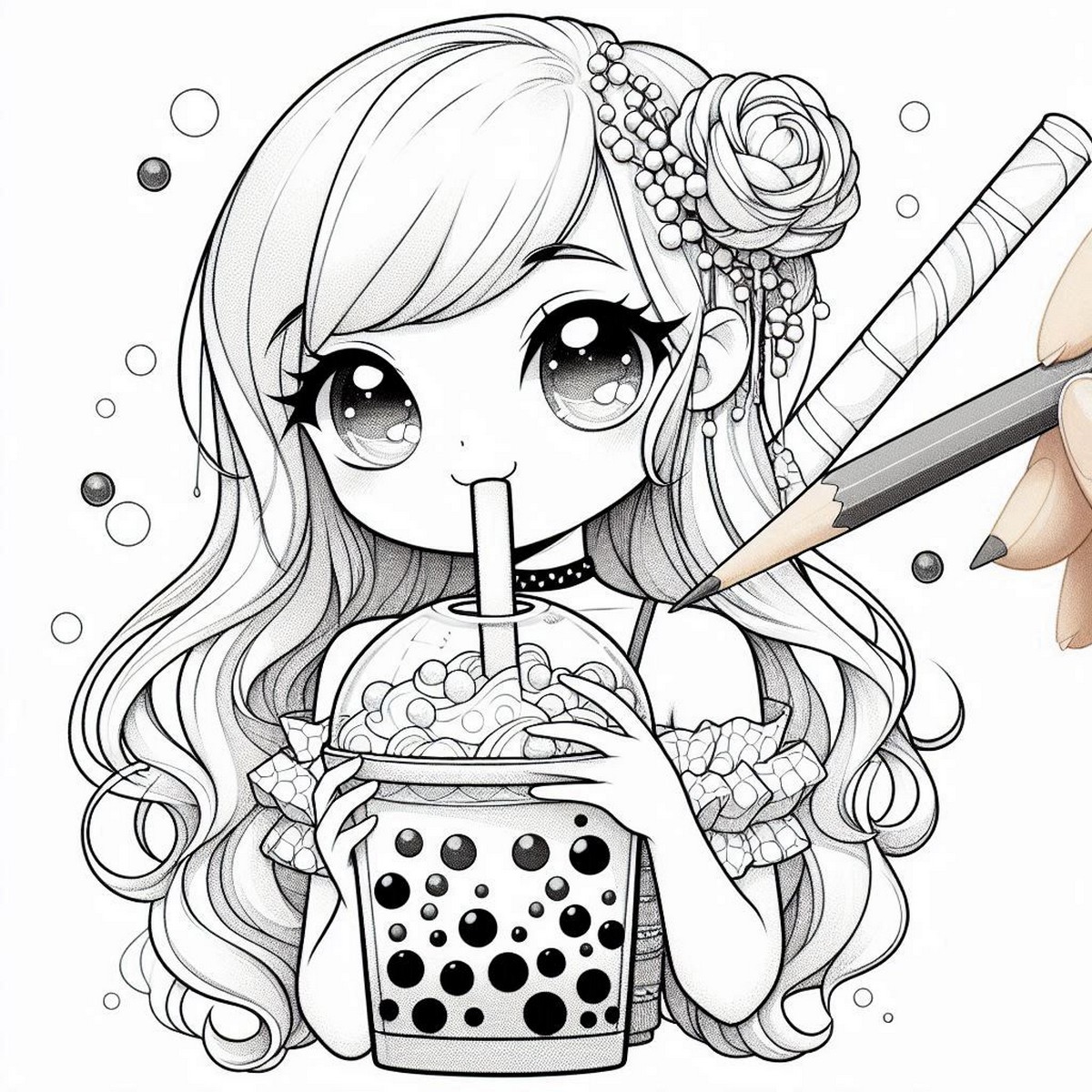 Coloriage Bubble Tea - Dessins gratuits à imprimer