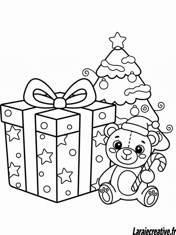 dessin cadeau de noel