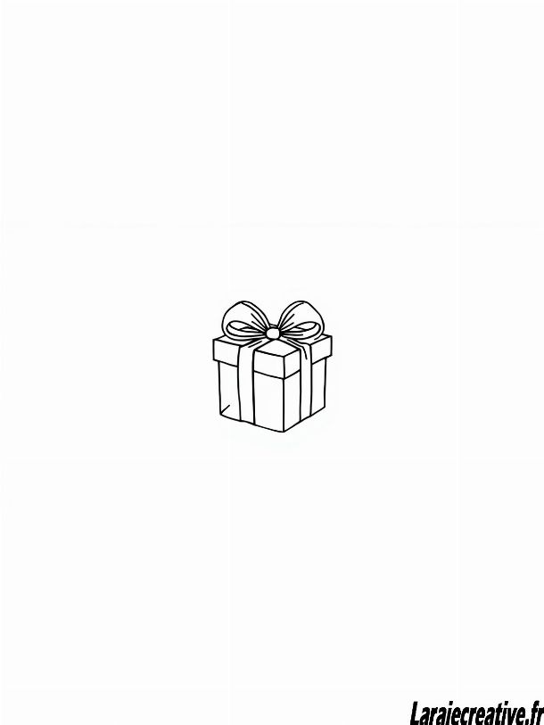 dessin cadeau de noel facile pour enfant