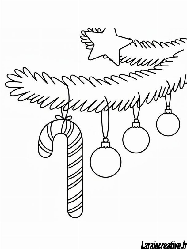 coloriage canne de bonbon