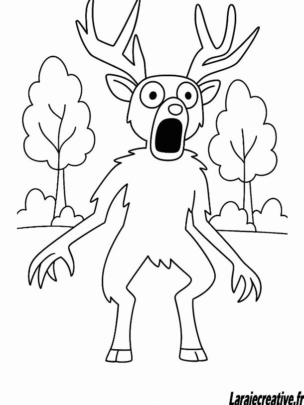 coloriage cerf 99 nuits