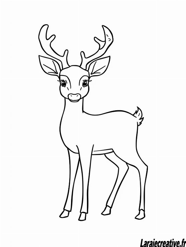 coloriage cerf a imprimer gratuit
